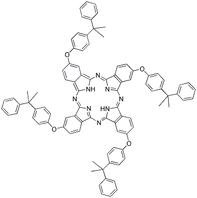 TETRAKIS(4-CUMYLPHENOXY)PHTHALOCYANINE Struktur