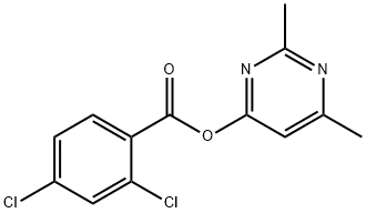 2,6-DIMETHYL-4-PYRIMIDINYL 2,4-DICHLOROBENZENECARBOXYLATE Struktur