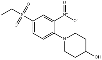 1-[4-(ETHYLSULFONYL)-2-NITROPHENYL]PIPERIDIN-4-OL Structure