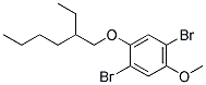 2-(2-ethylhexyloxy)-5-methoxy-1,4-dibromobenzene Struktur