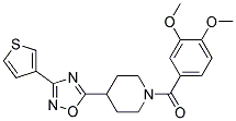 1-(3,4-DIMETHOXYBENZOYL)-4-[3-(3-THIENYL)-1,2,4-OXADIAZOL-5-YL]PIPERIDINE Structure