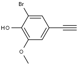2-BROMO-4-ETHYNYL-6-METHOXY-PHENOL Struktur