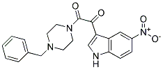 1-(4-BENZYLPIPERAZINO)-2-(5-NITRO-1H-INDOL-3-YL)ETHANE-1,2-DIONE, TECH Struktur