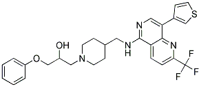 1-PHENOXY-3-[4-(([8-(3-THIENYL)-2-(TRIFLUOROMETHYL)-1,6-NAPHTHYRIDIN-5-YL]AMINO)METHYL)PIPERIDIN-1-YL]PROPAN-2-OL|