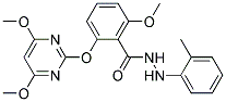 2-[(4,6-DIMETHOXYPYRIMIDIN-2-YL)OXY]-6-METHOXYBENZOIC ACID, 2-(2-METHYLPHENYL)HYDRAZIDE