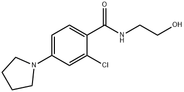 2-Chloro-N-(2-hydroxyethyl)-4-pyrrolidin-1-ylbenzamide Struktur