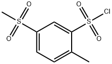 2-METHYL-5-METHYLSULFONYLBENZENESULFONYL CHLORIDE Struktur