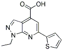 1-ETHYL-6-THIEN-2-YL-1H-PYRAZOLO[3,4-B]PYRIDINE-4-CARBOXYLIC ACID Struktur