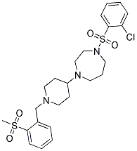 1-[(2-CHLOROPHENYL)SULFONYL]-4-(1-[2-(METHYLSULFONYL)BENZYL]PIPERIDIN-4-YL)-1,4-DIAZEPANE Structure