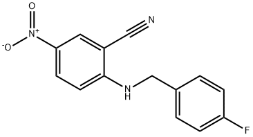 2-(4-Fluoro-benzylamino)-5-nitro-benzonitrile Struktur