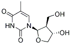 1-((2R,3S,4S)-4-HYDROXY-3-HYDROXYMETHYL-TETRAHYDRO-FURAN-2-YL)-5-METHYL-1H-PYRIMIDINE-2,4-DIONE Struktur