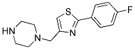 1-[[2-(4-FLUOROPHENYL)-1,3-THIAZOL-4-YL]METHYL]PIPERAZINE Struktur
