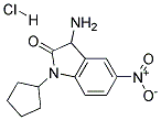 1-CYCLOPENTYL-3-AMINO-5-NITRO-1,3-DIHYDRO-INDOL-2-ONE HYDROCHLORIDE Struktur