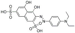 2-(4-DIETHYLAMINOPHENYL)AZO-8-HYDROXY-1-NAPHTHOL-3,6-DISULFONIC ACID Struktur