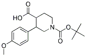 1-(TERT-BUTOXYCARBONYL)-3-(4-METHOXYPHENYL)PIPERIDINE-4-CARBOXYLIC ACID Struktur