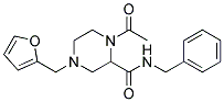 1-ACETYL-N-BENZYL-4-(2-FURYLMETHYL)PIPERAZINE-2-CARBOXAMIDE Struktur
