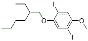 1-(2-ethylhexyloxy)-2,5-diiodo-4-methoxybenzene Struktur
