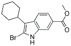 2-BROMO-3-CYCLOHEXYL-1H-INDOLE-6-CARBOXYLIC ACID METHYL ESTER Struktur