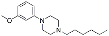 1-Hexyl-4-(3-Methoxyphenyl)Piperazine Struktur