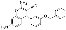 2,7-DIAMINO-4-(3-BENZYLOXY-PHENYL)-4H-CHROMENE-3-CARBONITRILE Struktur