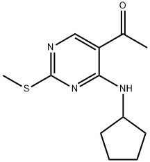 1-[4-(環(huán)戊基氨基)-2-(甲硫基)-5-嘧啶基]乙酮, 362656-11-9, 結(jié)構(gòu)式