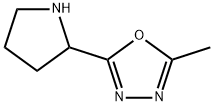 2-methyl-5-pyrrolidin-2-yl-1,3,4-oxadiazole Struktur