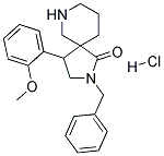 2-BENZYL-4-(2-METHOXYPHENYL)-2,7-DIAZASPIRO[4.5]DECAN-1-ONE HYDROCHLORIDE Struktur