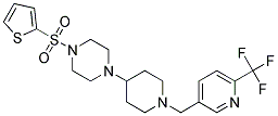 1-(2-THIENYLSULFONYL)-4-(1-([6-(TRIFLUOROMETHYL)PYRIDIN-3-YL]METHYL)PIPERIDIN-4-YL)PIPERAZINE Struktur