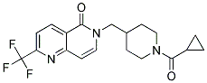 6-([1-(CYCLOPROPYLCARBONYL)PIPERIDIN-4-YL]METHYL)-2-(TRIFLUOROMETHYL)-1,6-NAPHTHYRIDIN-5(6H)-ONE Structure