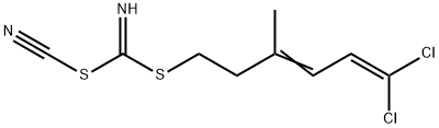 [5,5-DICHLORO-2-METHYLPENTA-2,4-DIENYL] METHYL CYANOCARBONIMIDODITHIOATE Struktur