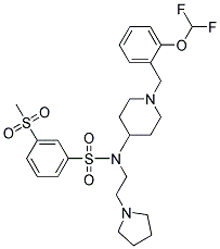 N-(1-[2-(DIFLUOROMETHOXY)BENZYL]PIPERIDIN-4-YL)-3-(METHYLSULFONYL)-N-(2-PYRROLIDIN-1-YLETHYL)BENZENESULFONAMIDE