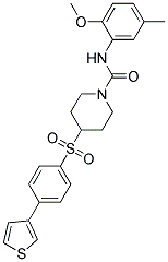N-(2-METHOXY-5-METHYLPHENYL)-4-([4-(3-THIENYL)PHENYL]SULFONYL)PIPERIDINE-1-CARBOXAMIDE Structure