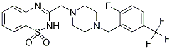 3-((4-[2-FLUORO-5-(TRIFLUOROMETHYL)BENZYL]PIPERAZIN-1-YL)METHYL)-2H-1,2,4-BENZOTHIADIAZINE 1,1-DIOXIDE