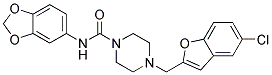 N-1,3-BENZODIOXOL-5-YL-4-[(5-CHLORO-1-BENZOFURAN-2-YL)METHYL]PIPERAZINE-1-CARBOXAMIDE Struktur