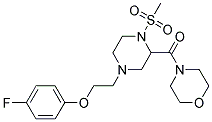4-([4-[2-(4-FLUOROPHENOXY)ETHYL]-1-(METHYLSULFONYL)PIPERAZIN-2-YL]CARBONYL)MORPHOLINE