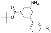 TERT-BUTYL 3-AMINO-5-(3-METHOXYPHENYL)PIPERIDINE-1-CARBOXYLATE Struktur