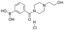 (4-(2-HYDROXYETHYL)PIPERAZIN-1-YL)(3-BORONOPHENYL)METHANONE, HCL Structure