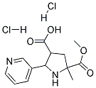 5-(METHOXYCARBONYL)-5-METHYL-2-(3-PYRIDINYL)-3-PYRROLIDINECARBOXYLIC ACID DIHYDROCHLORIDE Struktur