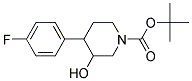 N-BOC-3-HYDROXY-4-(4-FLUOROPHENYL) PIPERIDINE Struktur