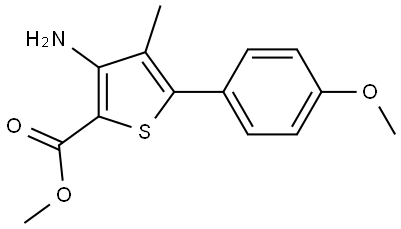 3-AMINO-5-(4-METHOXYPHENYL)-4-METHYLTHIOPHENE-2-CARBOXYLIC ACID METHYL ESTER Struktur