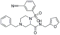 4-BENZYL-1-[(3-CYANOPHENYL)SULFONYL]-N-(2-FURYLMETHYL)PIPERAZINE-2-CARBOXAMIDE