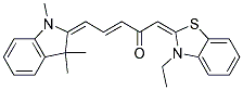 (E)-1-[3-ETHYL-1,3-BENZOTHIAZOL-2(3H)-YLIDENE]-5-(1,3,3-TRIMETHYL-1,3-DIHYDRO-2H-INDOL-2-YLIDENE)-3-PENTEN-2-ONE Struktur