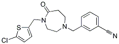 3-((4-[(5-CHLORO-2-THIENYL)METHYL]-5-OXO-1,4-DIAZEPAN-1-YL)METHYL)BENZONITRILE Struktur