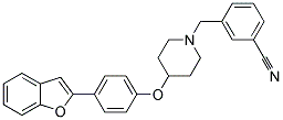 3-((4-[4-(1-BENZOFURAN-2-YL)PHENOXY]PIPERIDIN-1-YL)METHYL)BENZONITRILE