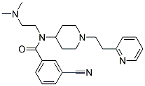 3-CYANO-N-[2-(DIMETHYLAMINO)ETHYL]-N-[1-(2-PYRIDIN-2-YLETHYL)PIPERIDIN-4-YL]BENZAMIDE