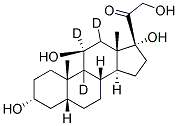 5BETA-PREGNAN-3ALPHA,11BETA,17ALPHA,21-TETROL-20-ONE-9,11ALPHA,12-D3 Struktur