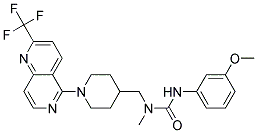 N'-(3-METHOXYPHENYL)-N-METHYL-N-((1-[2-(TRIFLUOROMETHYL)-1,6-NAPHTHYRIDIN-5-YL]PIPERIDIN-4-YL)METHYL)UREA Structure