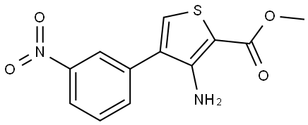 METHYL 3-AMINO-4-(3-NITROPHENYL)THIOPHENE-2-CARBOXYLATE Struktur