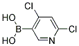 (4,6-DICHLOROPYRIDIN-3-YL)BORONIC ACID Struktur