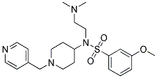 N-[2-(DIMETHYLAMINO)ETHYL]-3-METHOXY-N-[1-(PYRIDIN-4-YLMETHYL)PIPERIDIN-4-YL]BENZENESULFONAMIDE Struktur